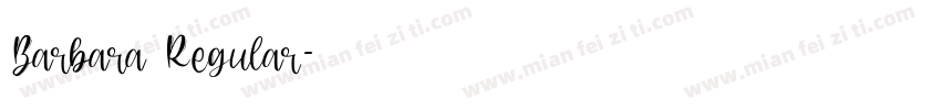 Barbara Regular字体转换